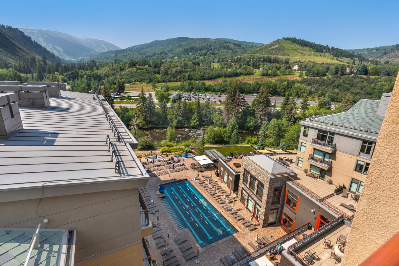 Views from the Westin Riverfront Resort. 