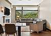 Open concept dining and living room area. 