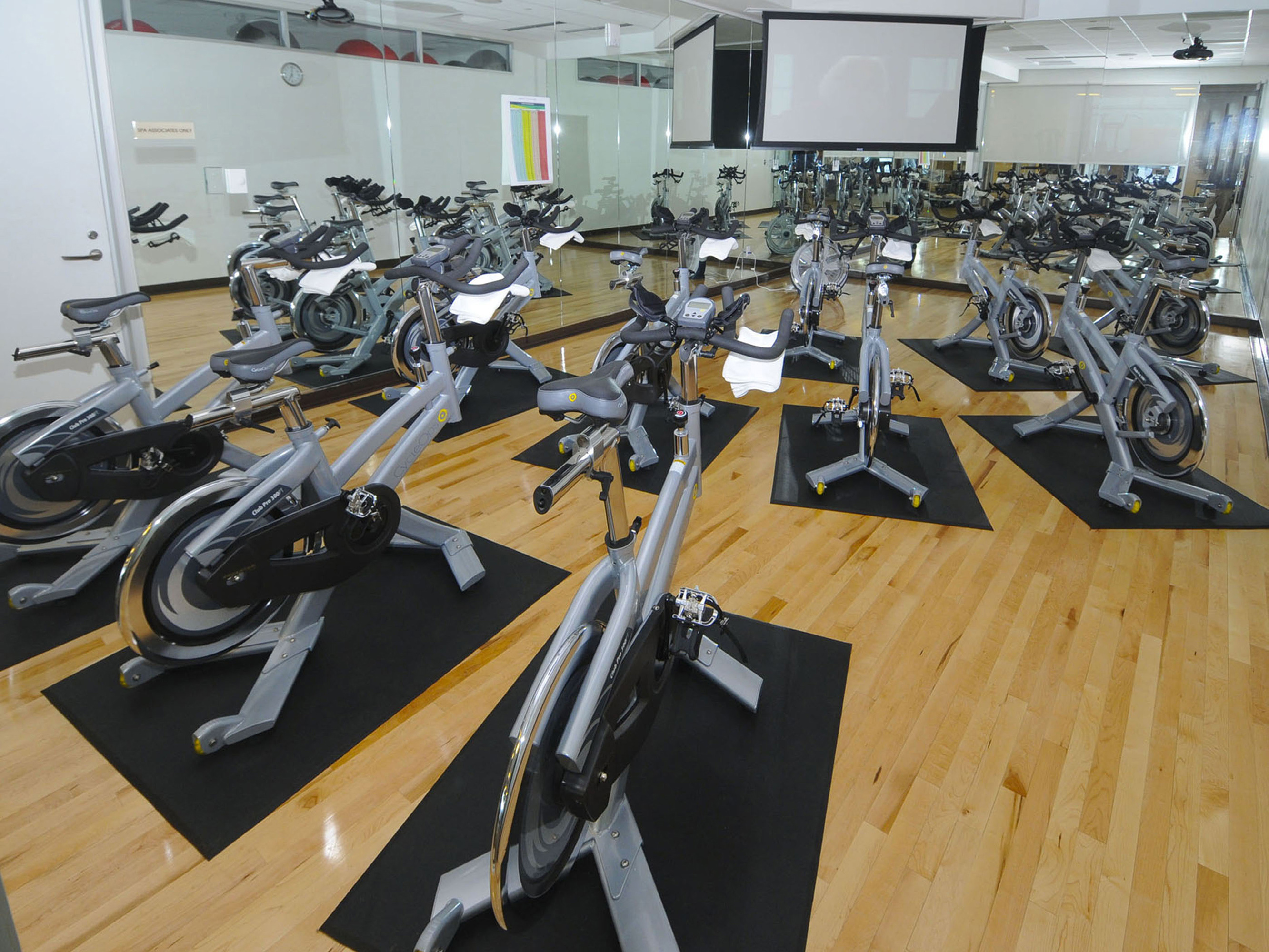 Get a work out in at the community gym in the resort! 