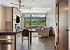 Open concept dining and living room area. 