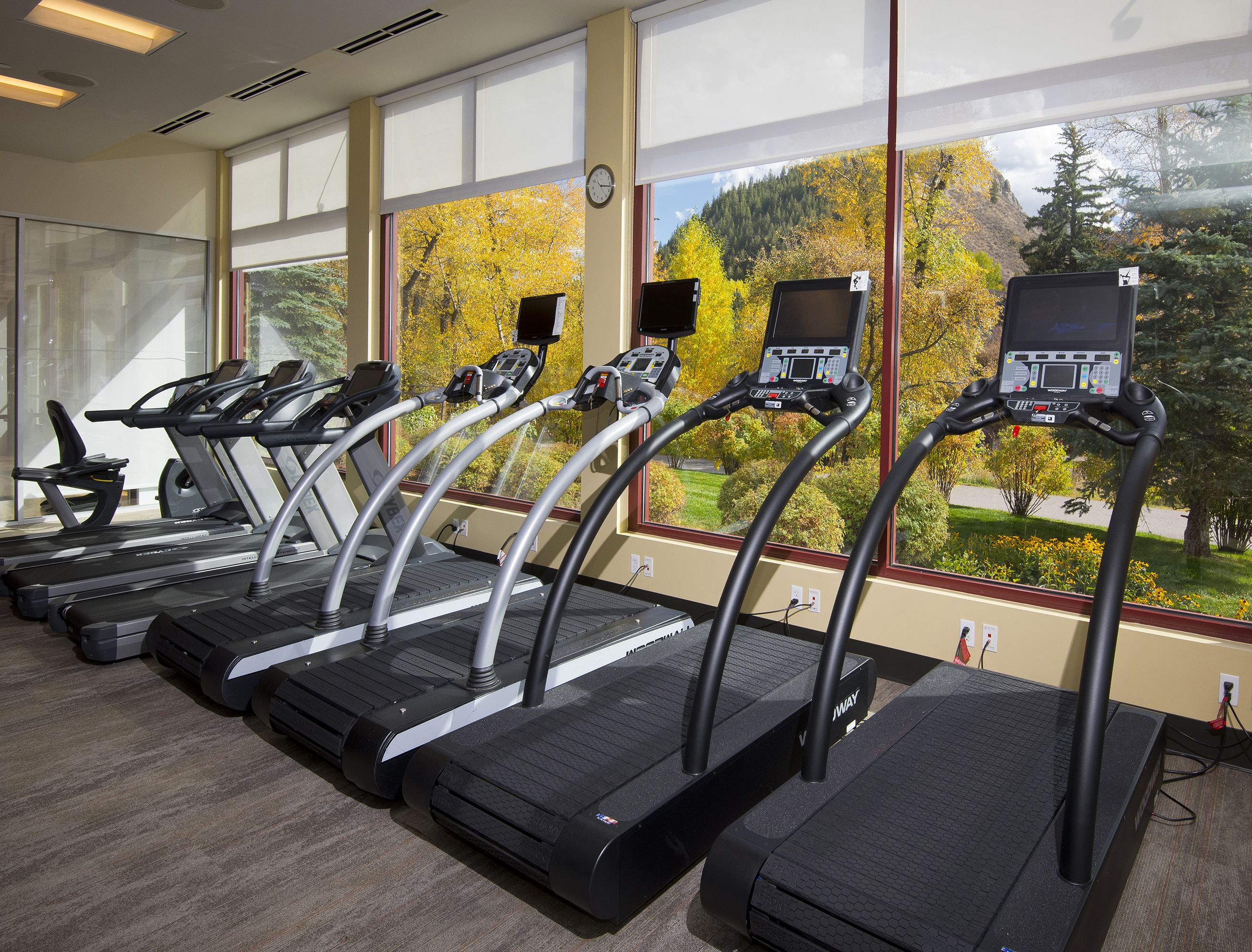 Get a work out in at the community gym in the resort! 