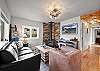 Sink into the leather sofa with the wood stove glowing and the Smart TV queued up. A perfect end to a trail day.