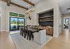 Enjoy meals together around a table that comfortably seats 8. 