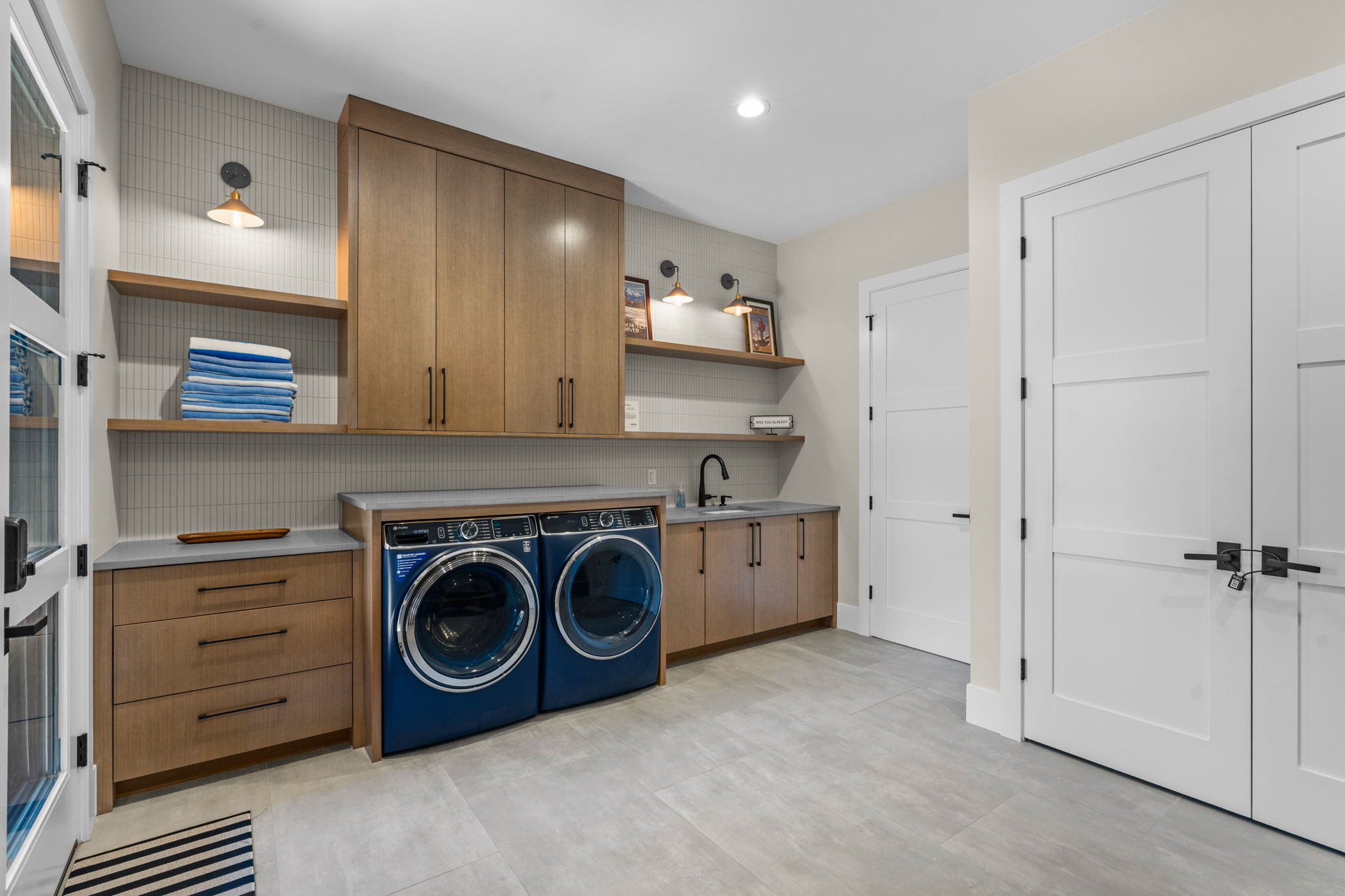 The large laundry room has you covered for extended stays and active adventures.