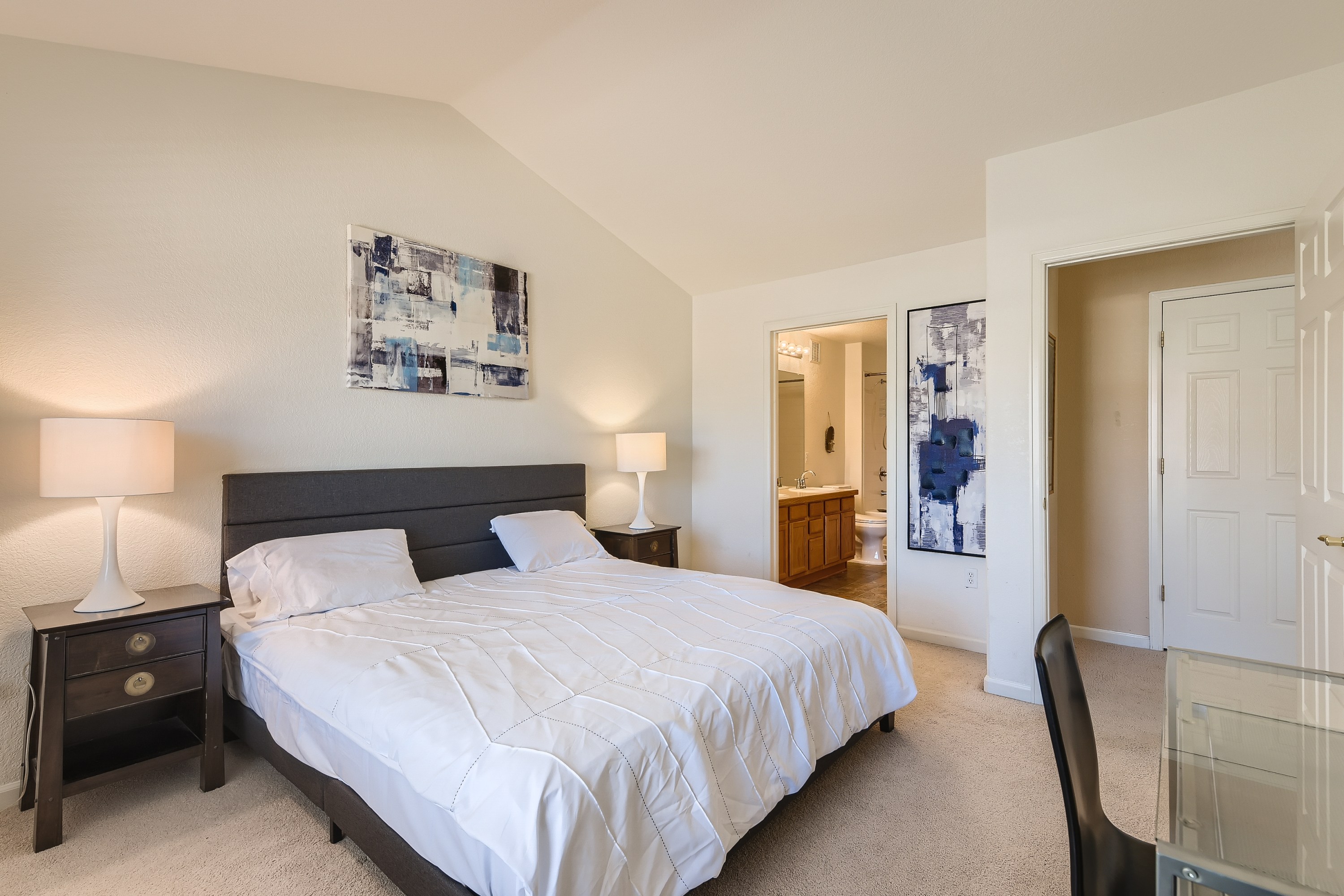 Peaceful nights and restful mornings start right here in the King Bedroom. 
