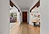 Entryway leads directly into the living room and dining area. 