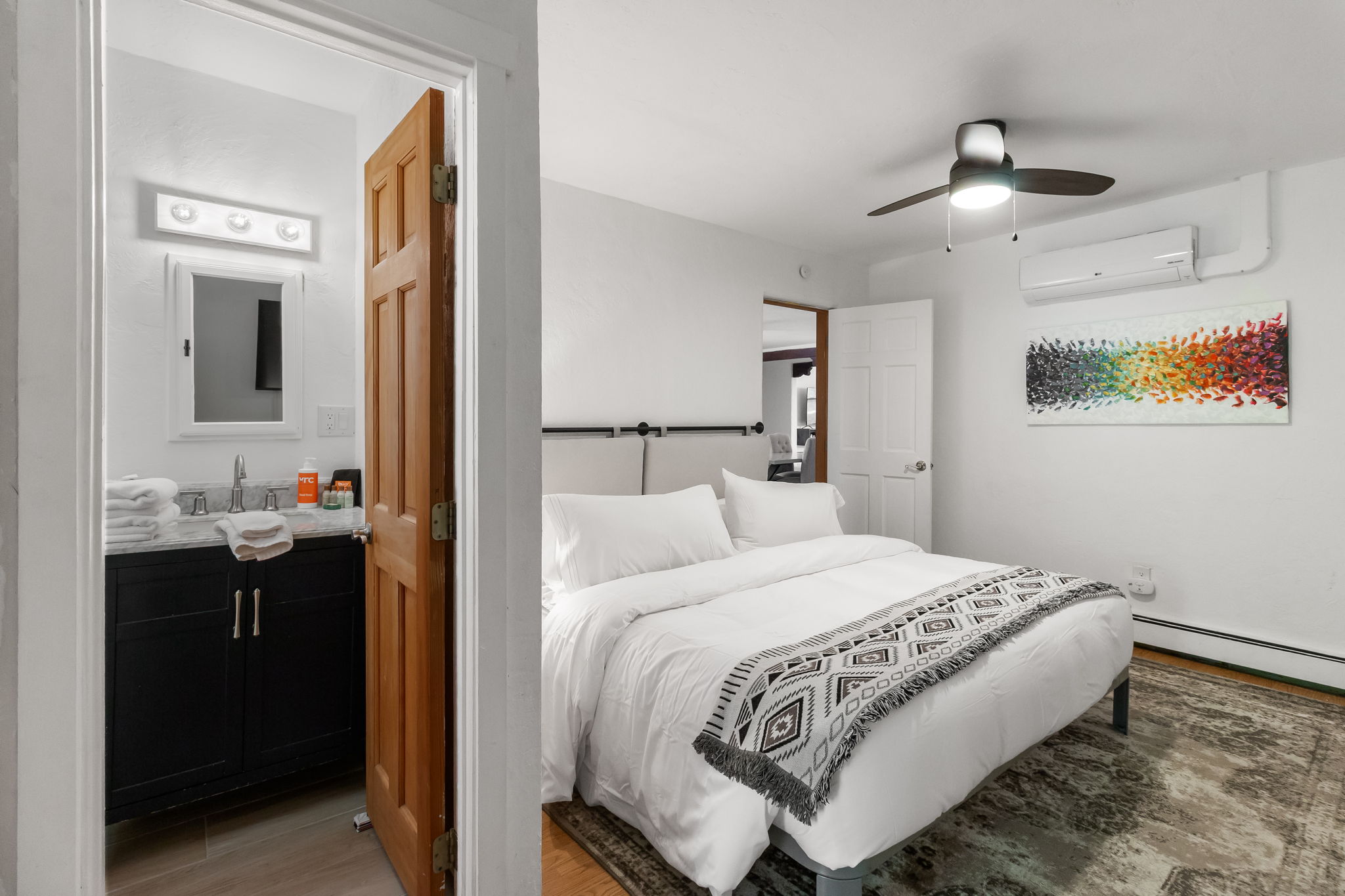 Unwind in this spacious king bedroom with a Smart TV — includes ensuite bathroom.