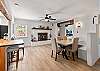 Enjoy meals together around a table that comfortably seats 6 + bar seating for 2. 