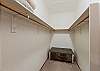 Large walk-in closet. 
