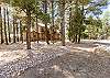 The home is surrounded by pines - making it the perfect nature escape!