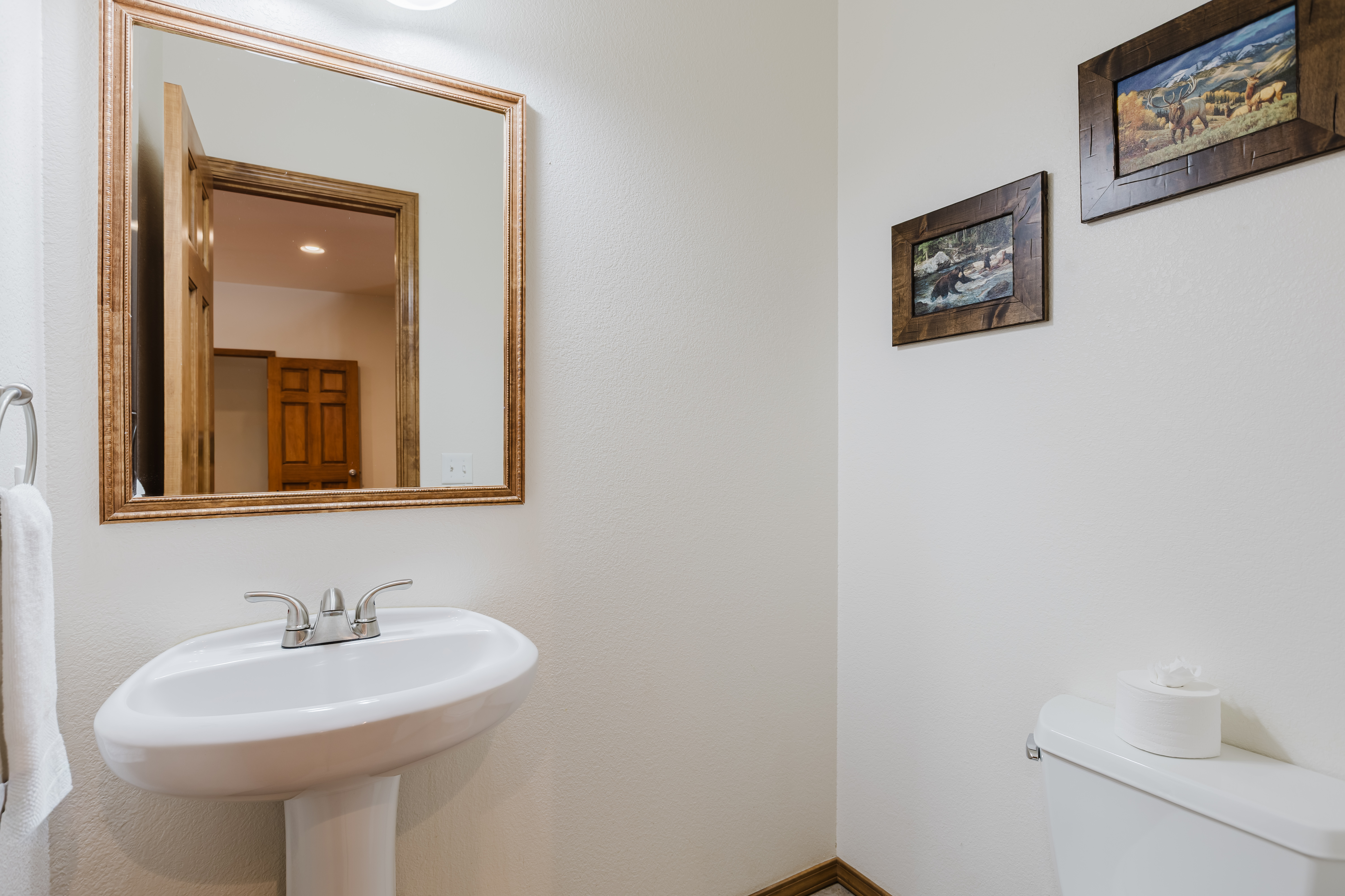 Main level half bath.