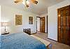 Upstairs, you will find our comfortable queen bedroom featuring a Jack-and-Jill bathroom and equipped with a Smart TV for relaxing after a day of exploring Pagosa Springs.