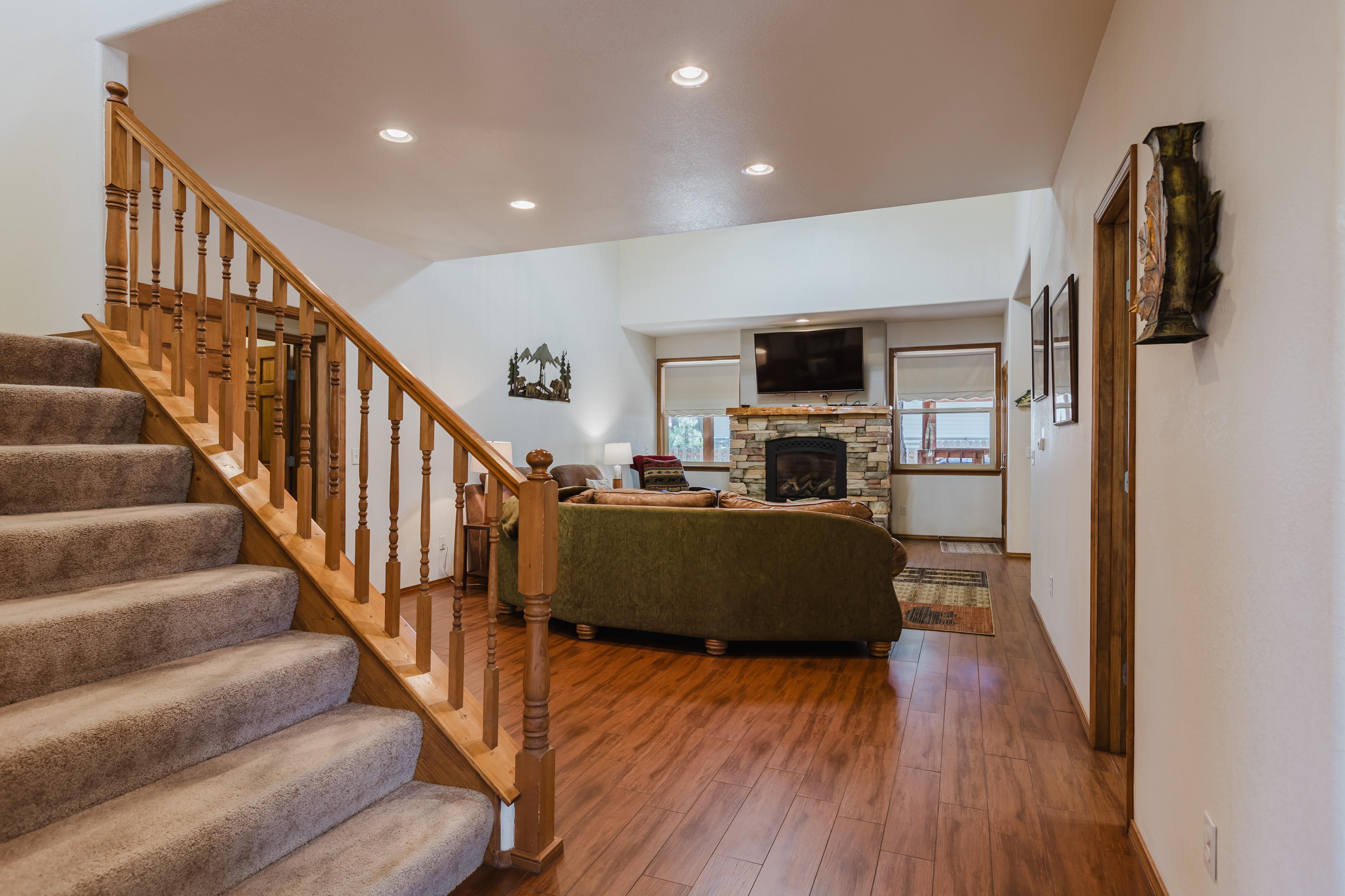 Head upstairs to find our second and third bedrooms. 