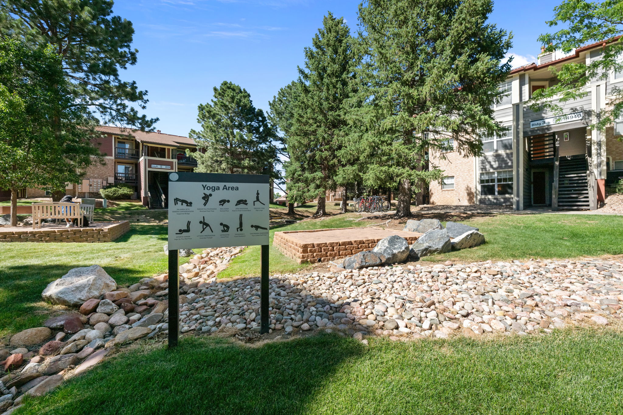 Community yoga area 