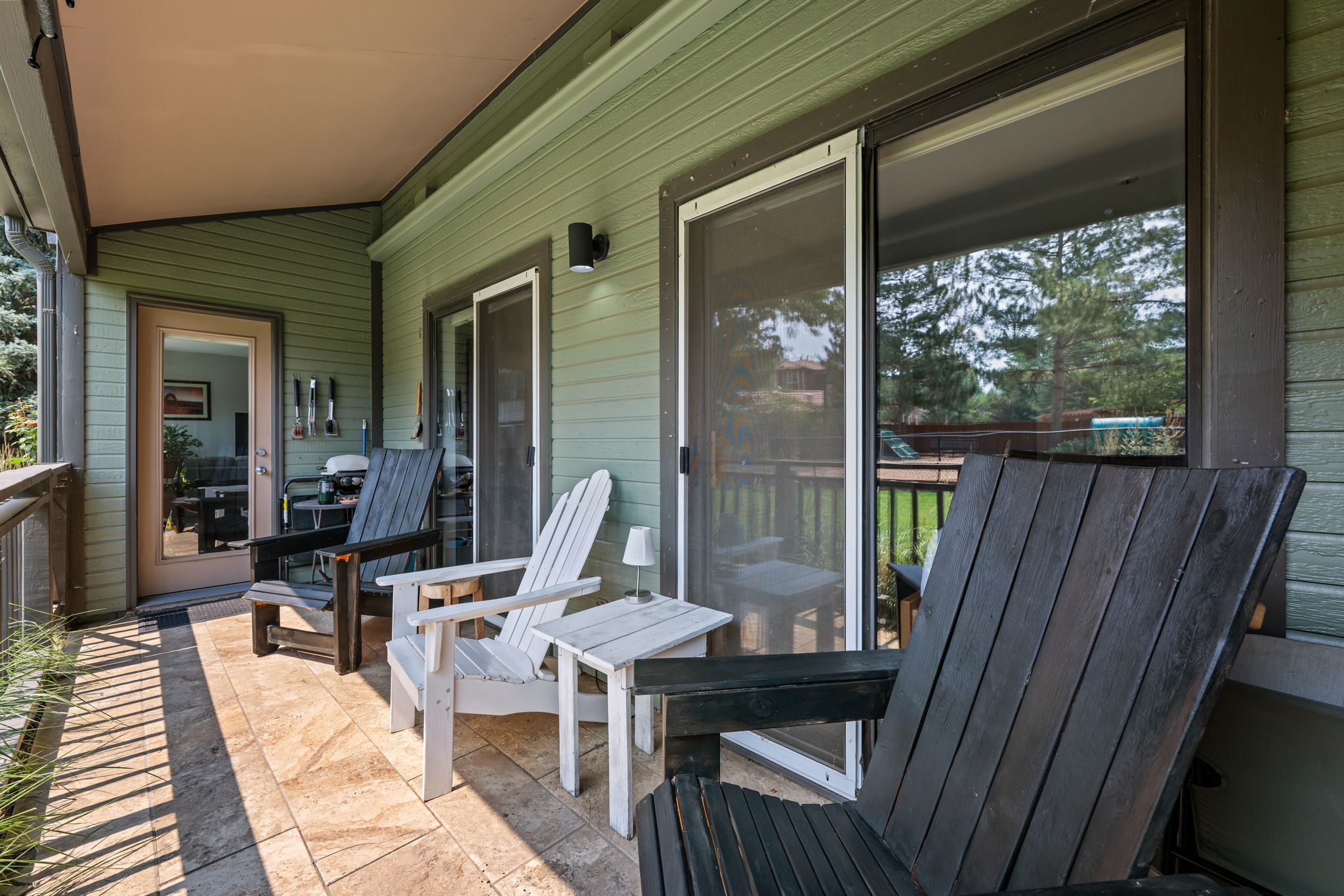 Enjoy morning coffee or evening conversations in the outdoor seating area.
