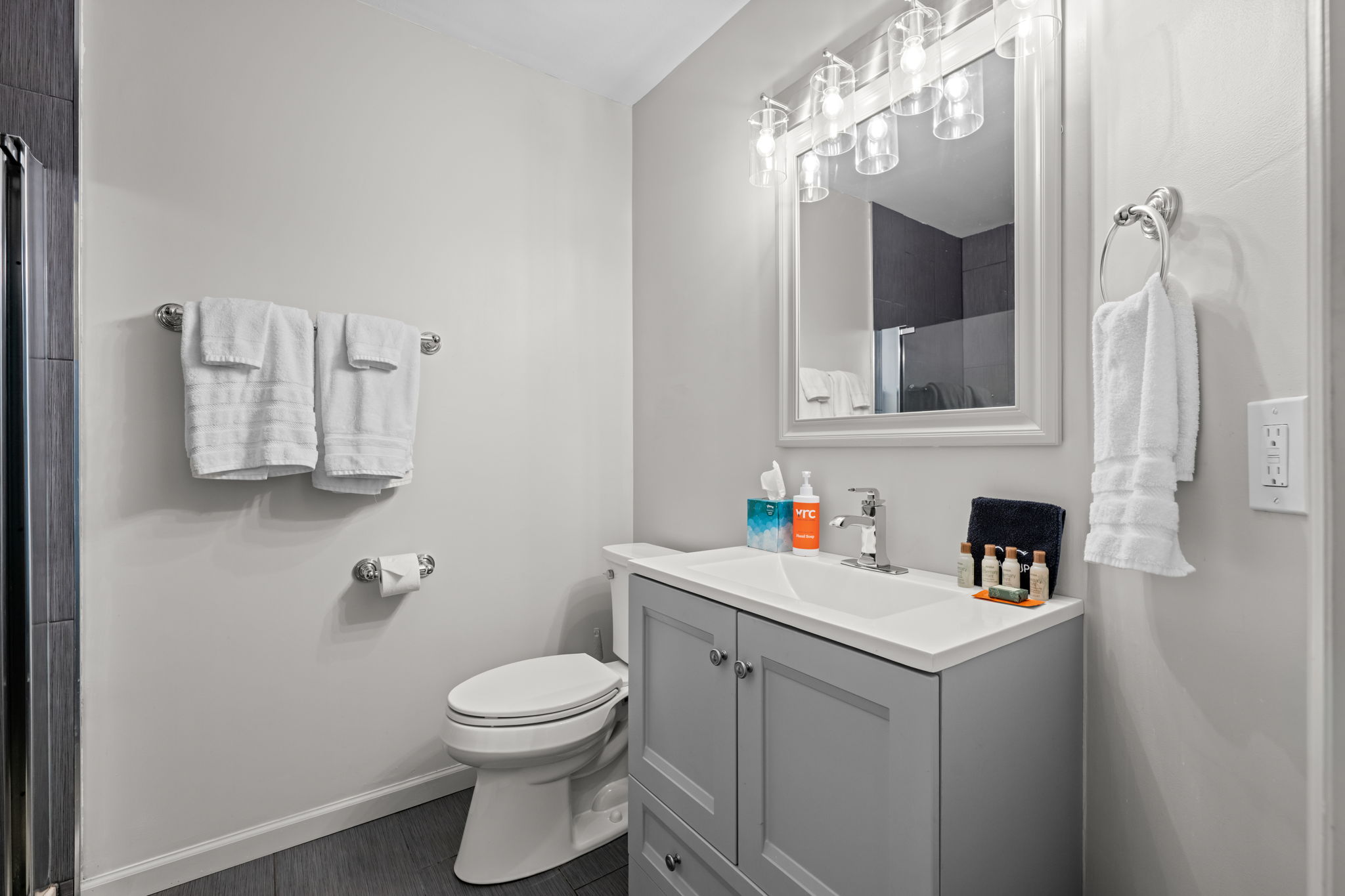 Second bathroom in condo. 