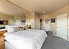 Our King main suite includes an ensuite bathroom and direct access to the new deck and hot tub!