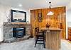 Brick has stove fireplace. 
