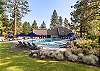 Mt Bachelor Village pool and hot tub complex.