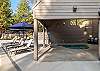 Community shaded hot tub. 