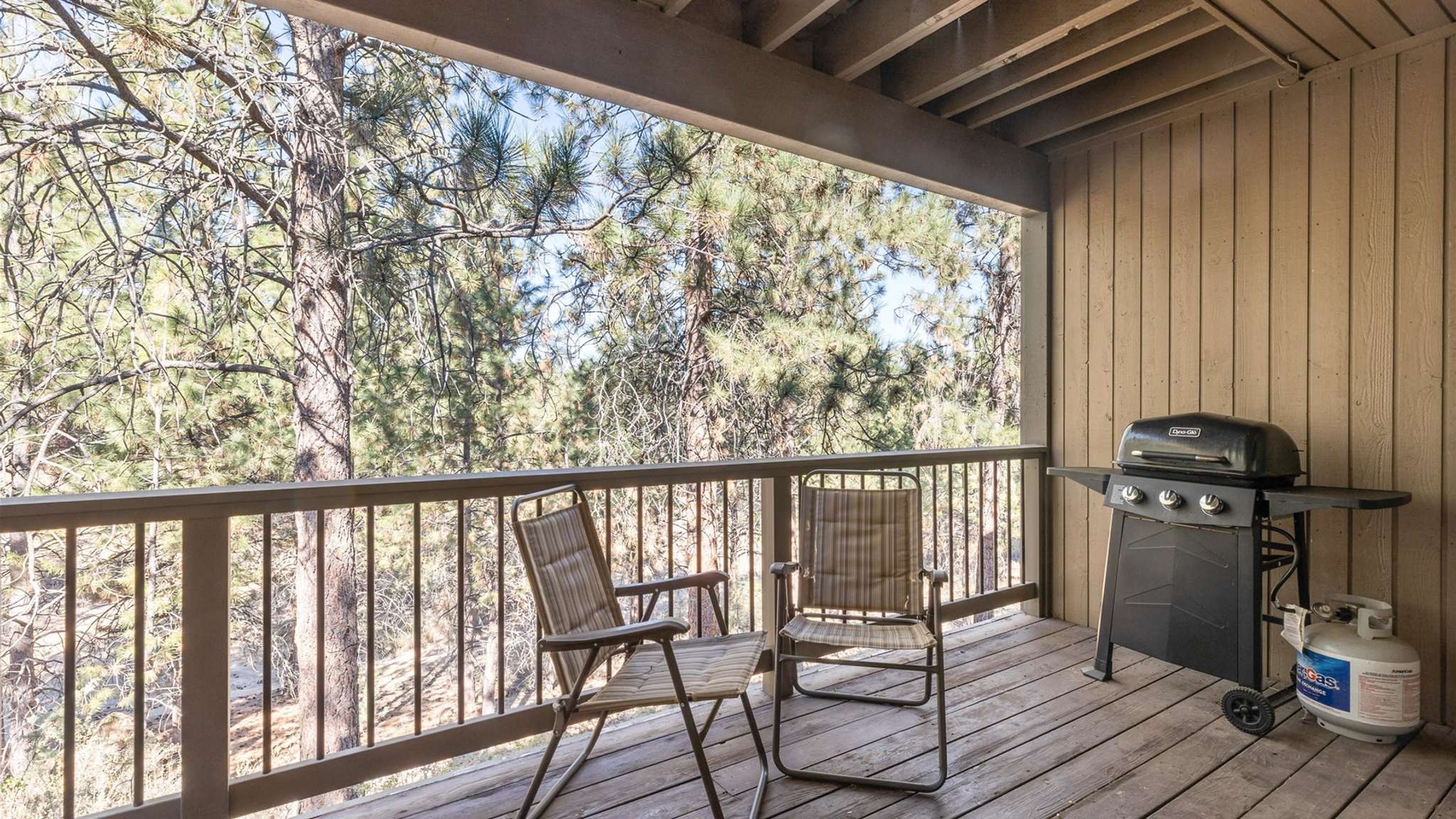 Enjoy sunrises and sunsets from the deck. 