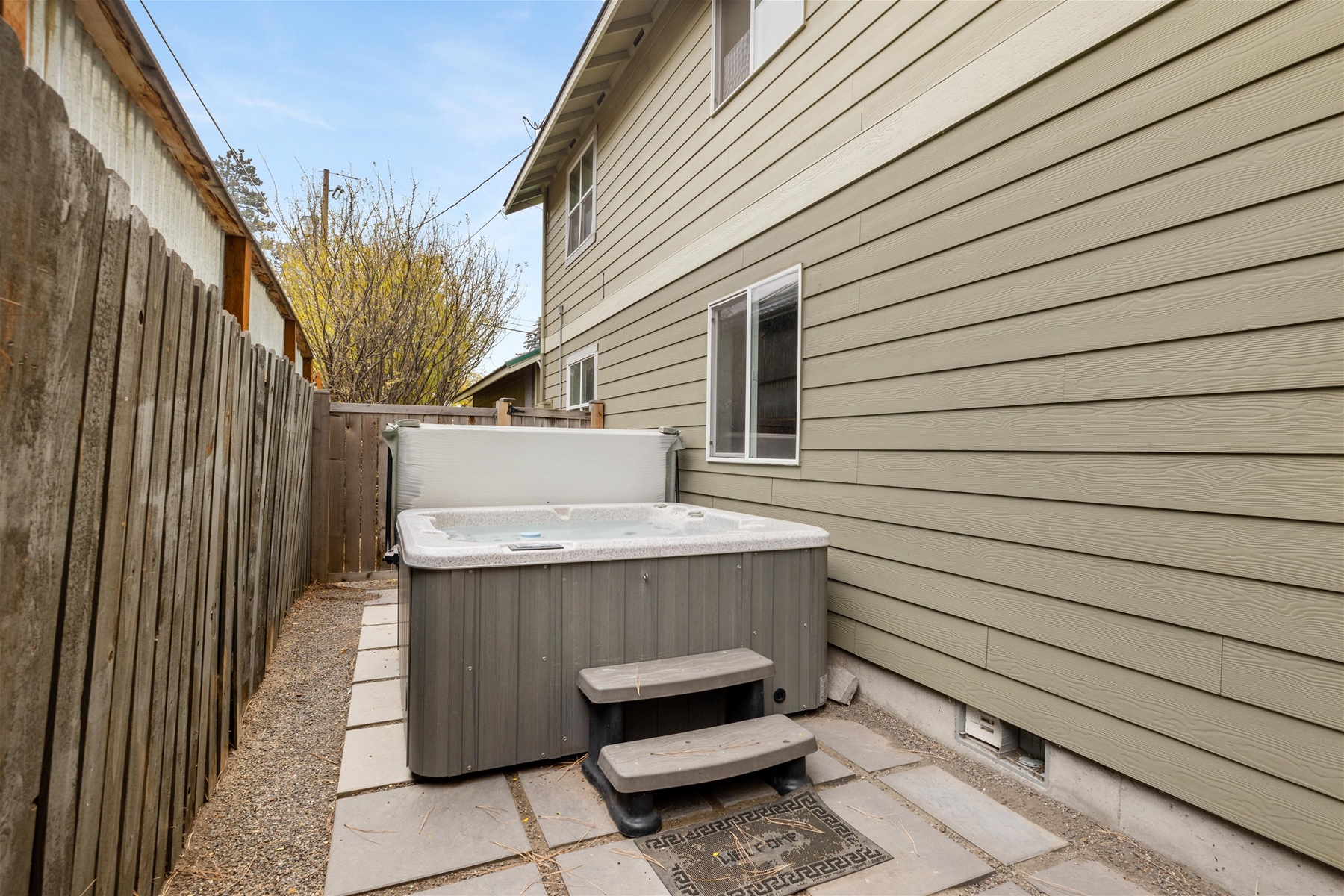 Our private hot tub! The perfect spot to relax, reflect, and recharge. 