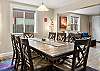 Gather comfortably with dining space for 8 guests.