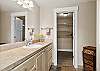 King master suite main bathroom with a walk-in closet. 