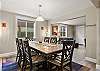 Gather comfortably with dining space for 8 guests.