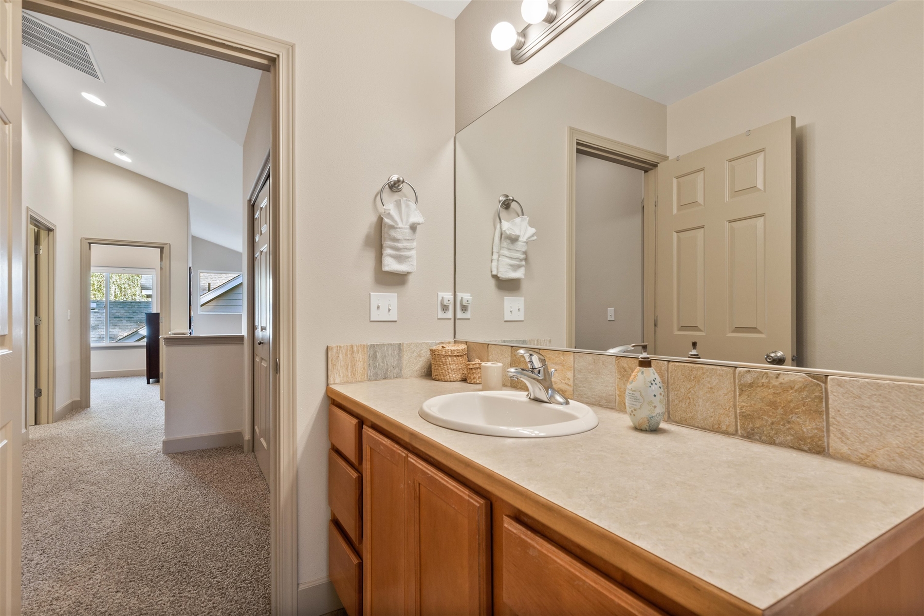 Upper level guest bathroom.