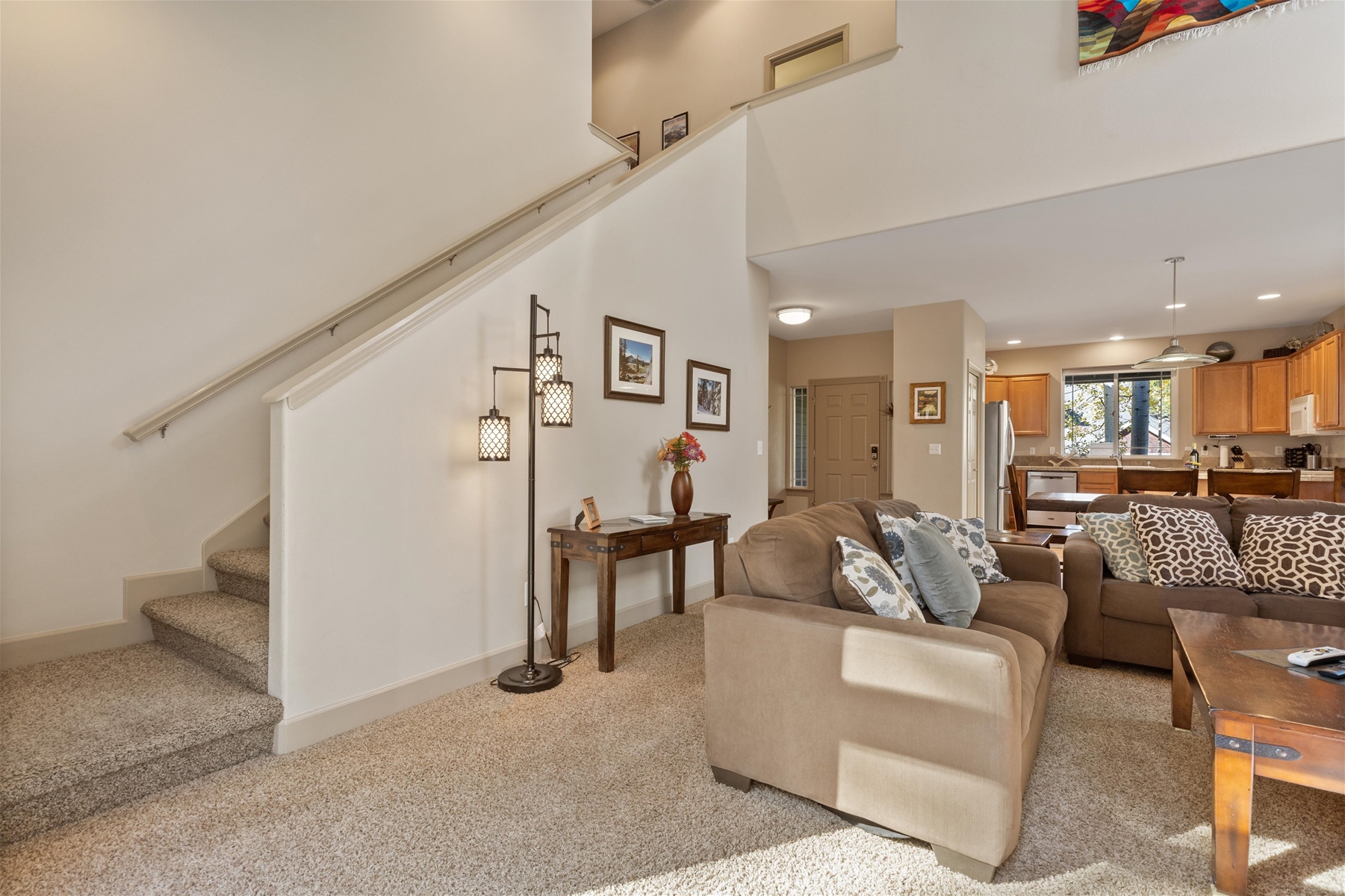 Stairway to upper level. 