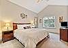 King main suite on lower level with private entrance to hot tub. 