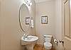 Half bathroom, lower level.
