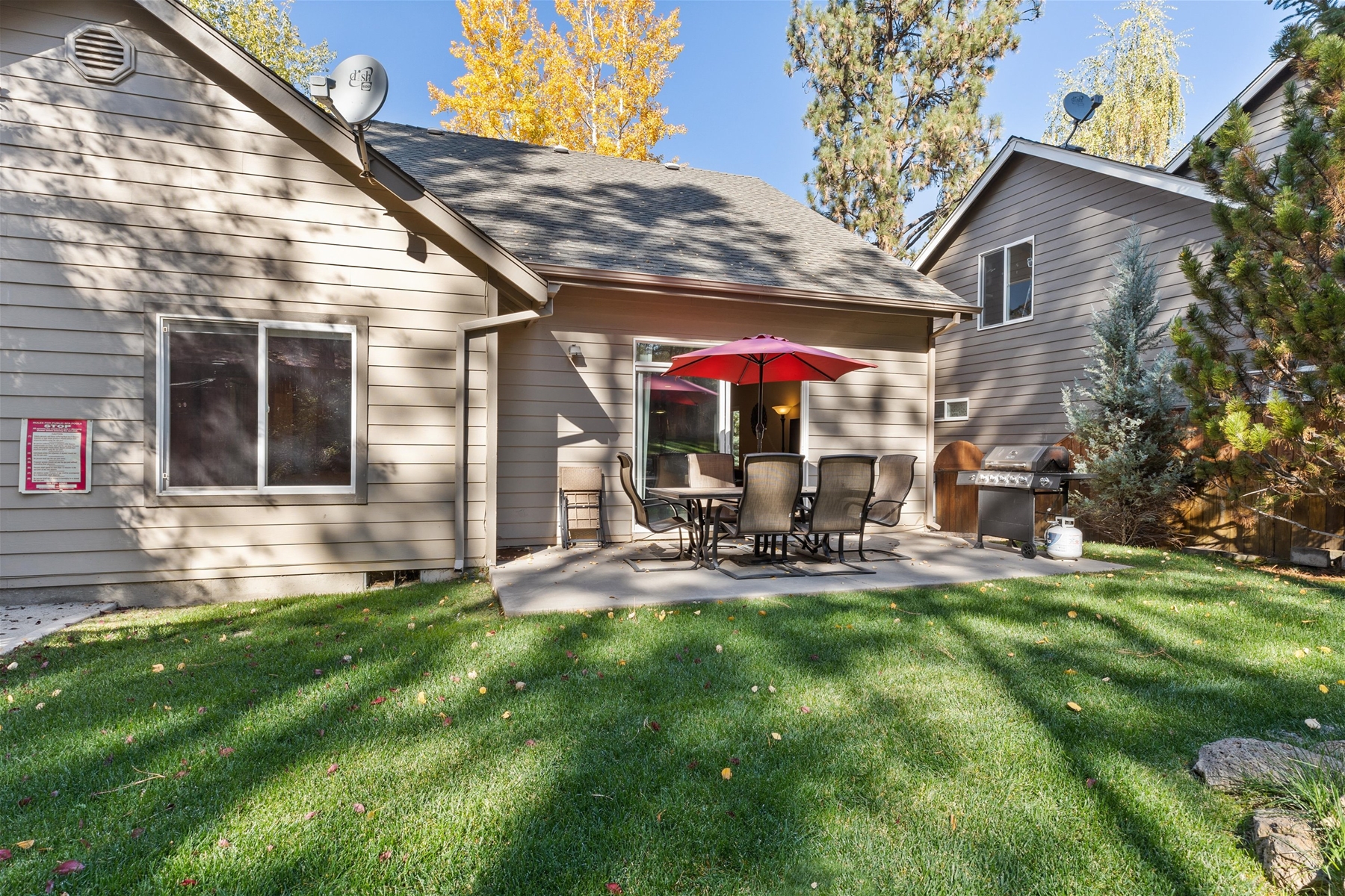 Pet friendly home with a fenced-in backyard.