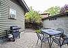 Patio dining and BBQ grill with propane. 