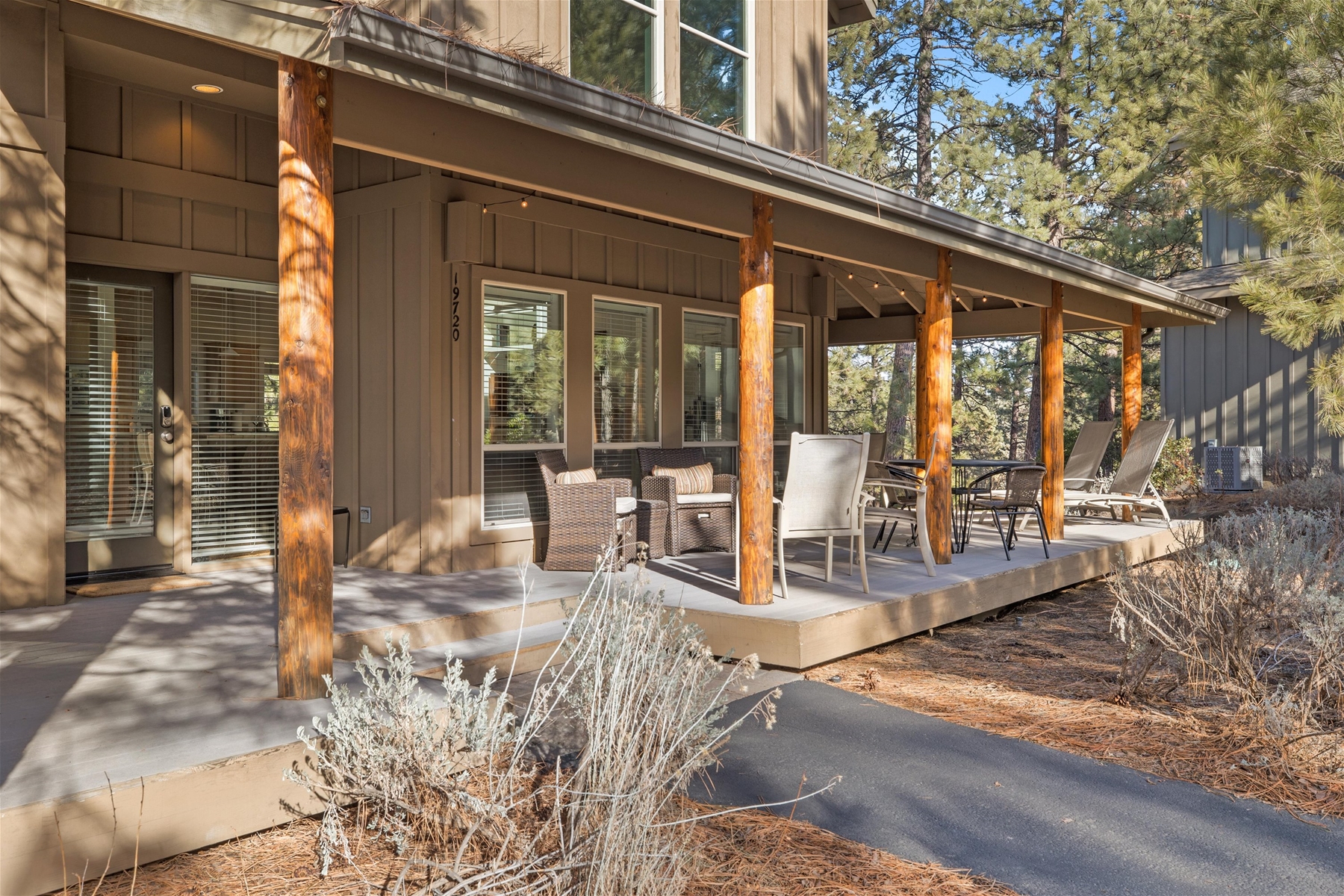 Expansive wrap around deck – short steps from the community pool and hot tub. 