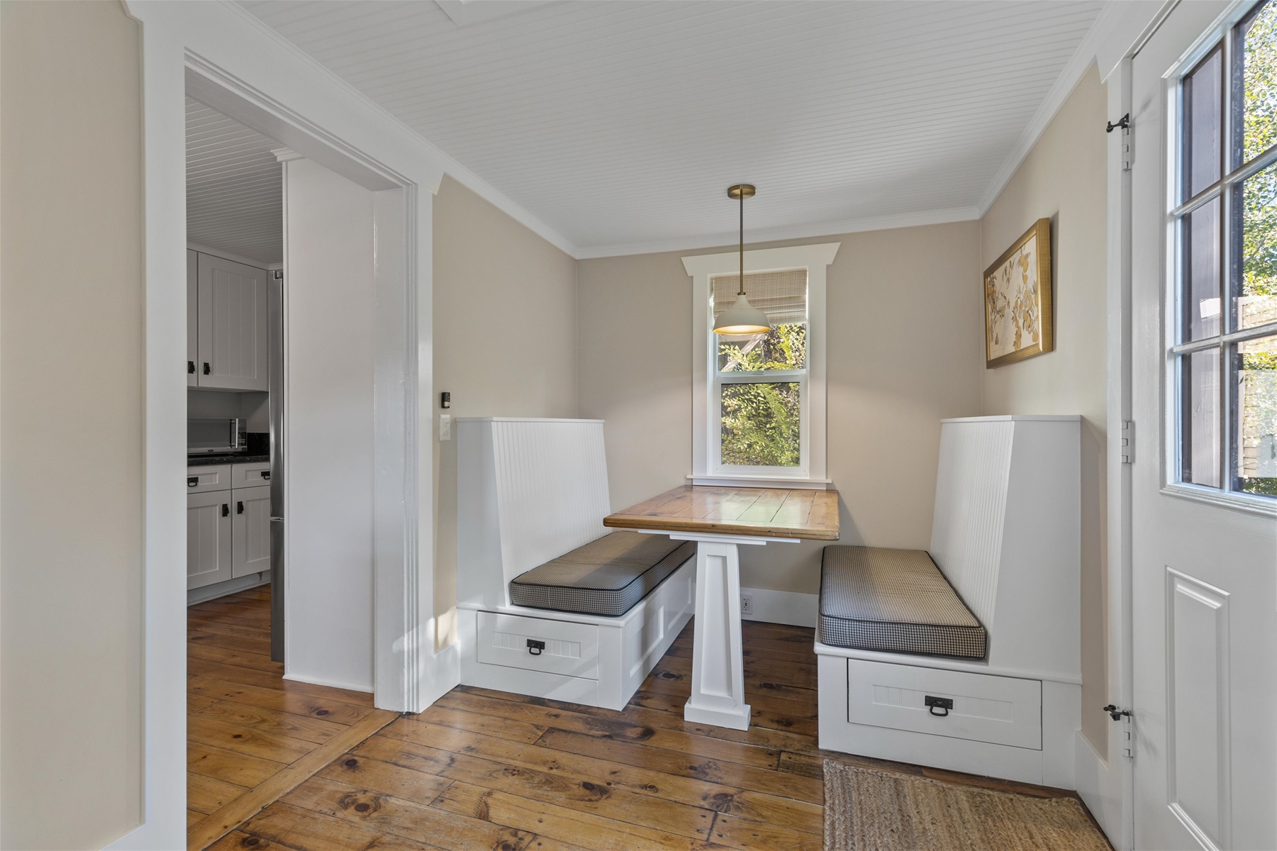 Sunny kitchen breakfast nook.