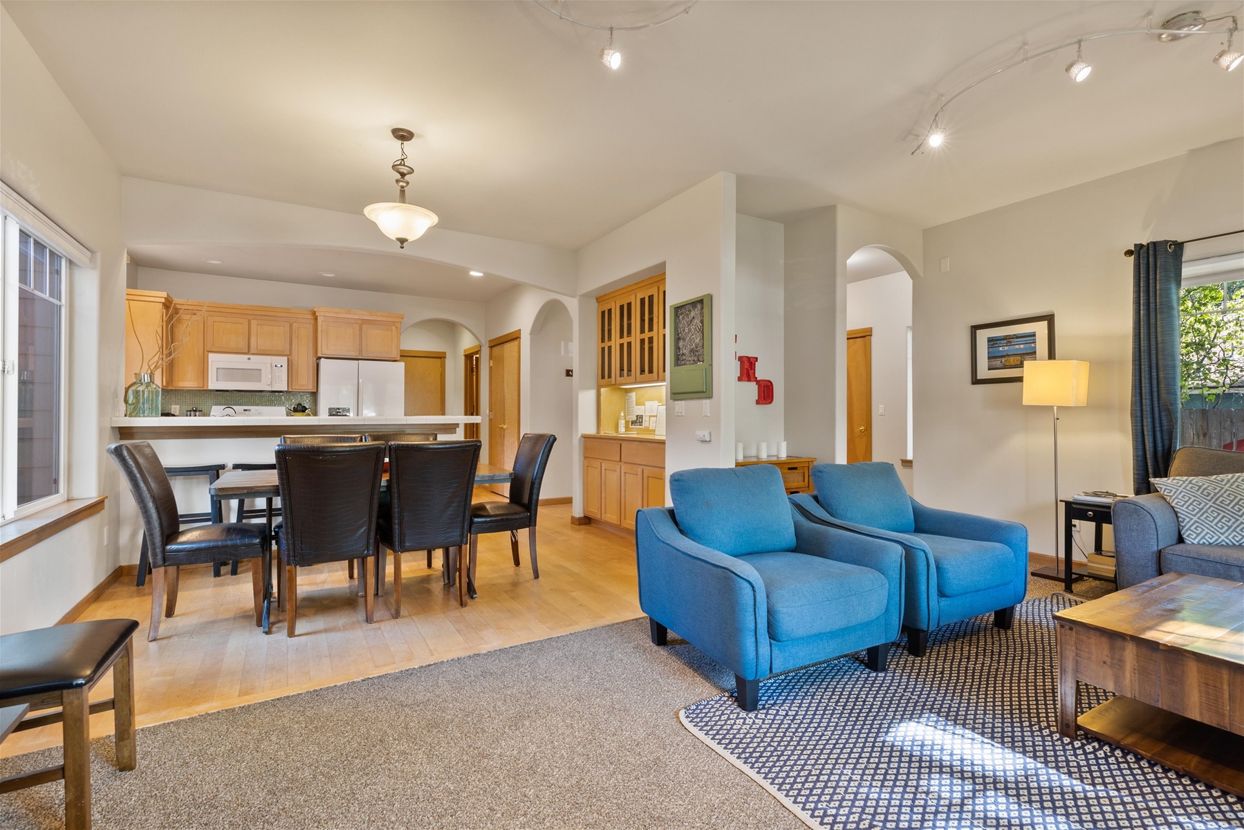 Open concept living area. 