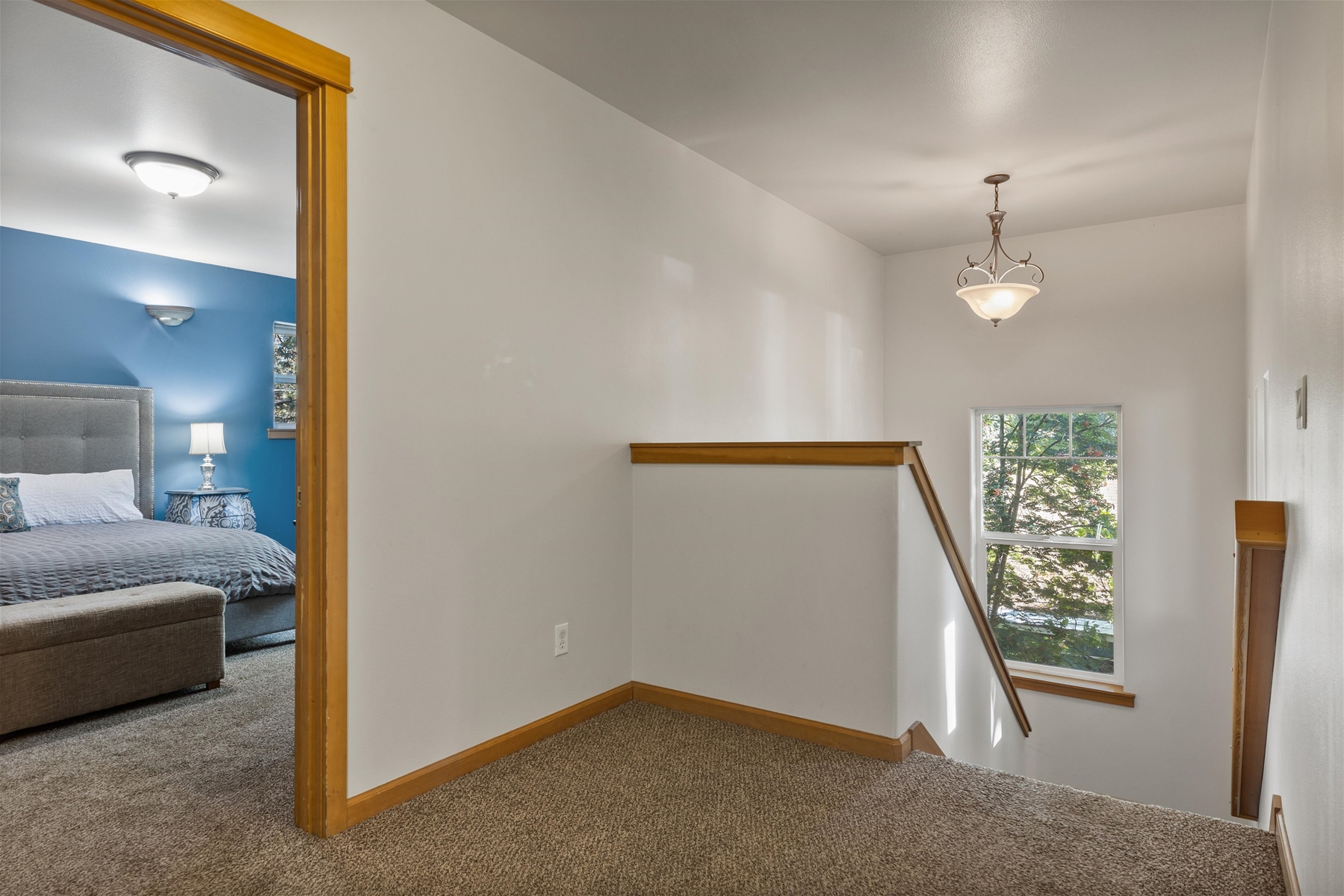 Stairs leading to main level. 