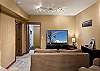Media room with Smart TV. 