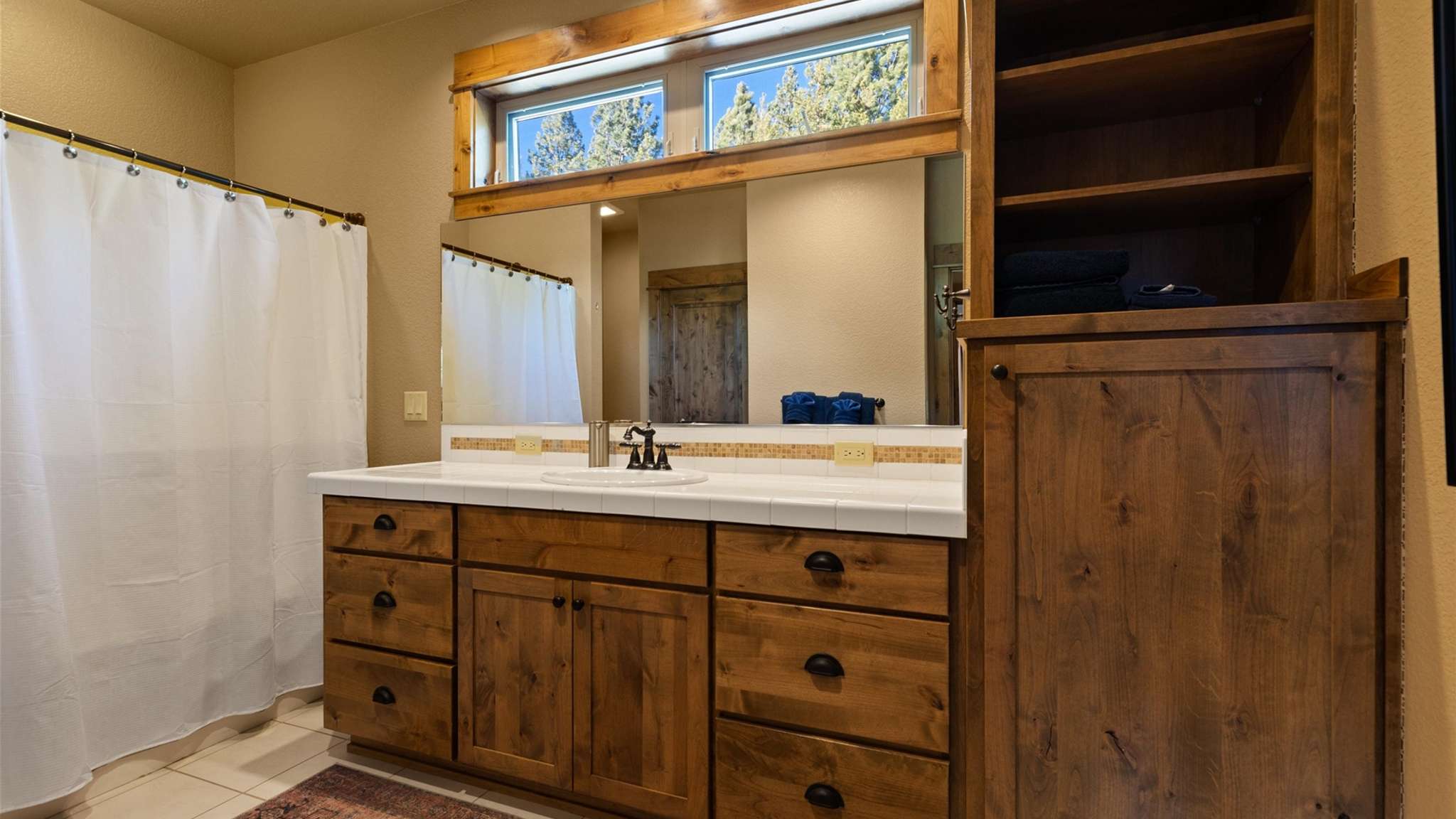 Jack-and-Jill Bathroom with tub/shower combo. 