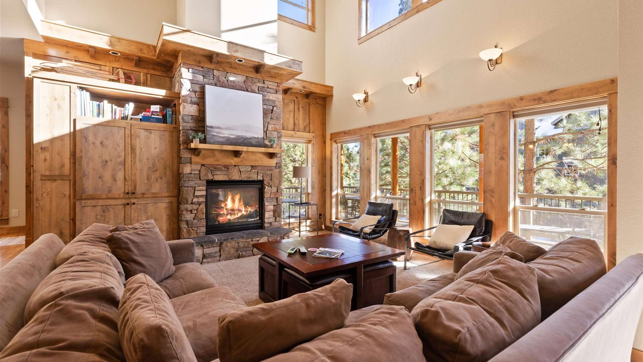 Cozy up in style- this living room is perfect for relaxation and gathering.