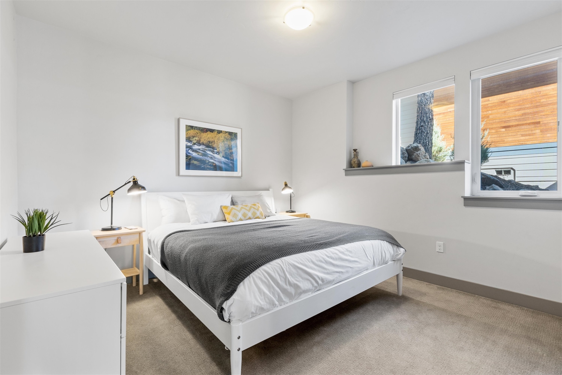 Peaceful nights and restful mornings start right here in the king guest bedroom