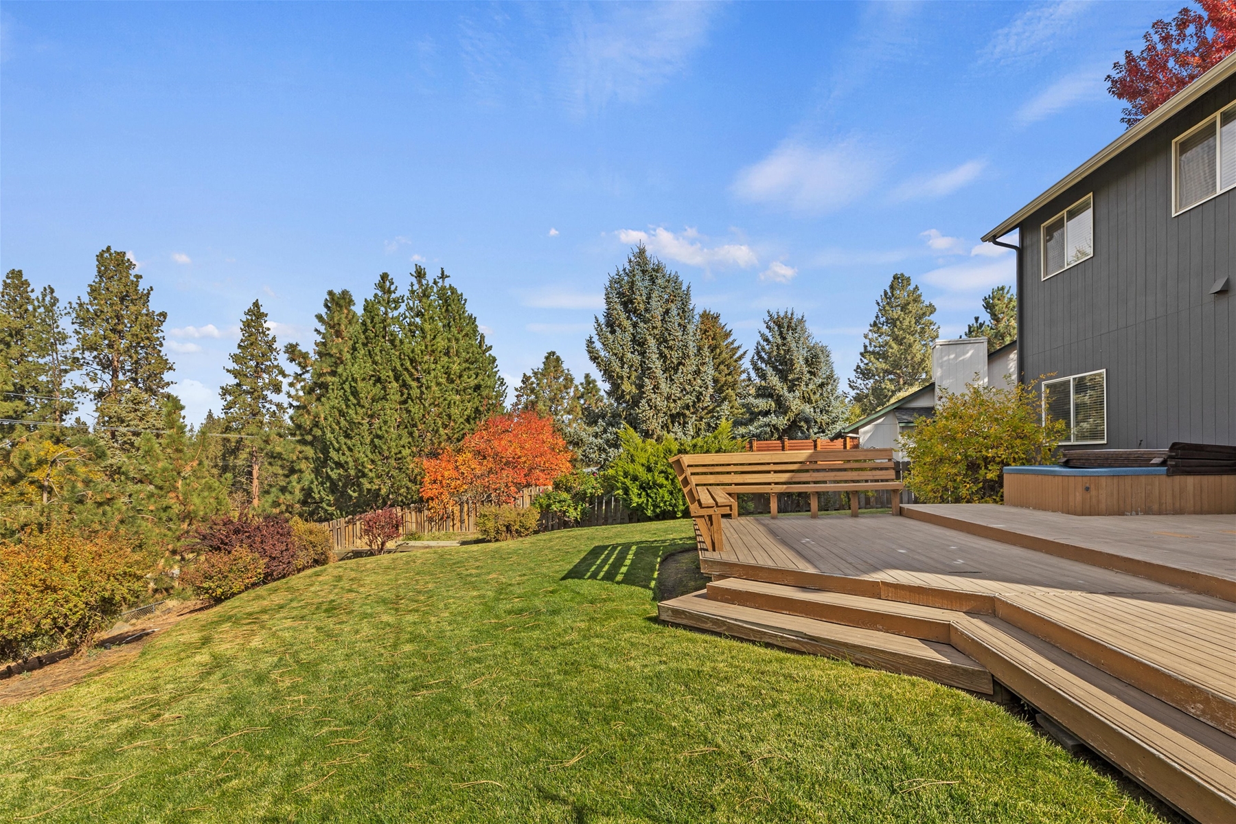 Beautiful, lush fully-fenced backyard. 