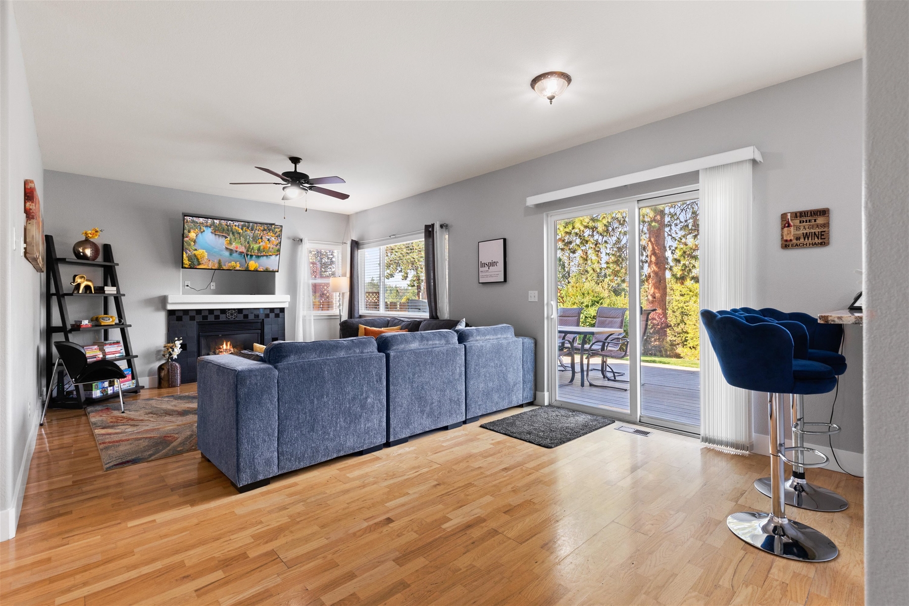 Cozy up in style- this living room is perfect for relaxation and gathering.