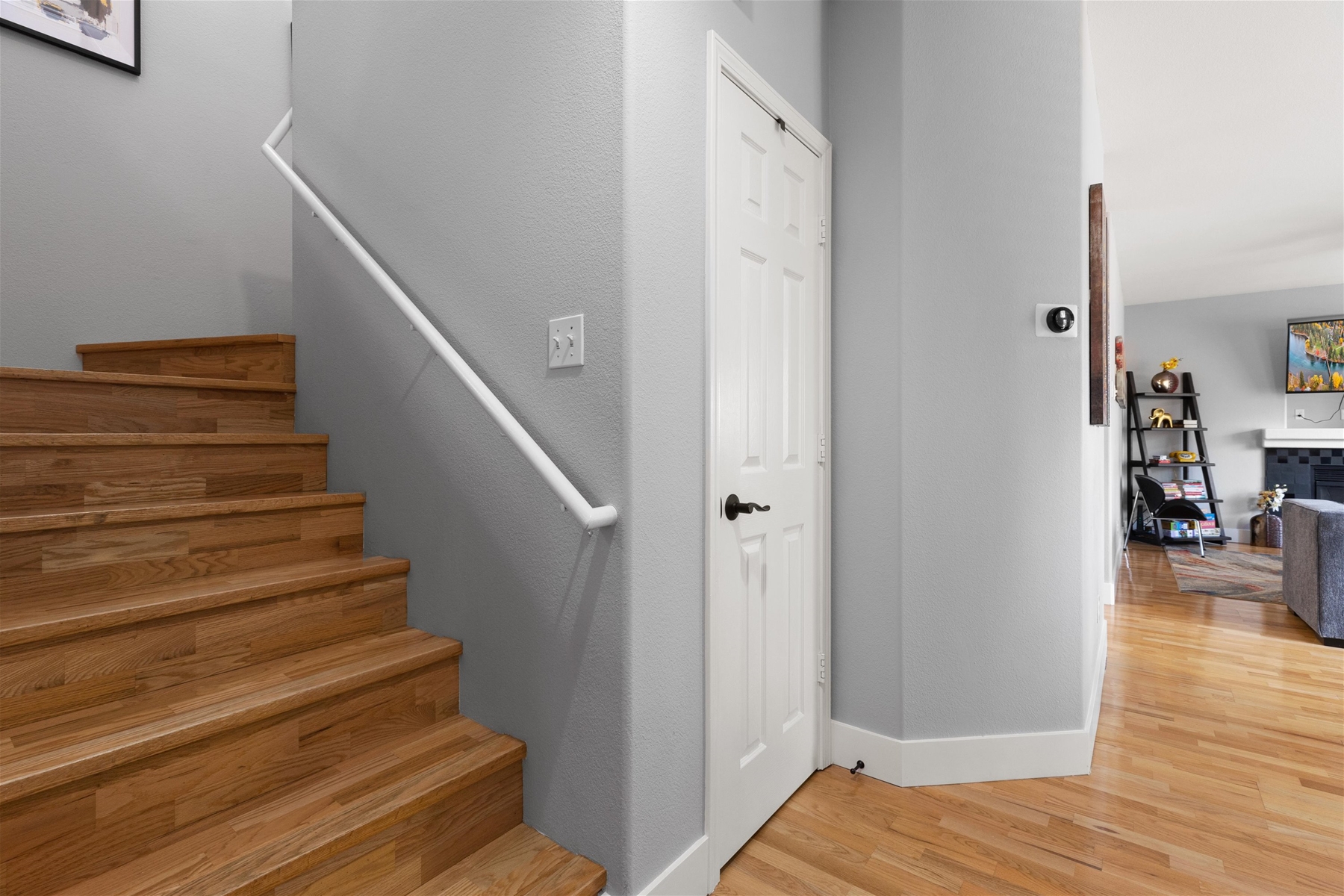 Stairs to the upper level.