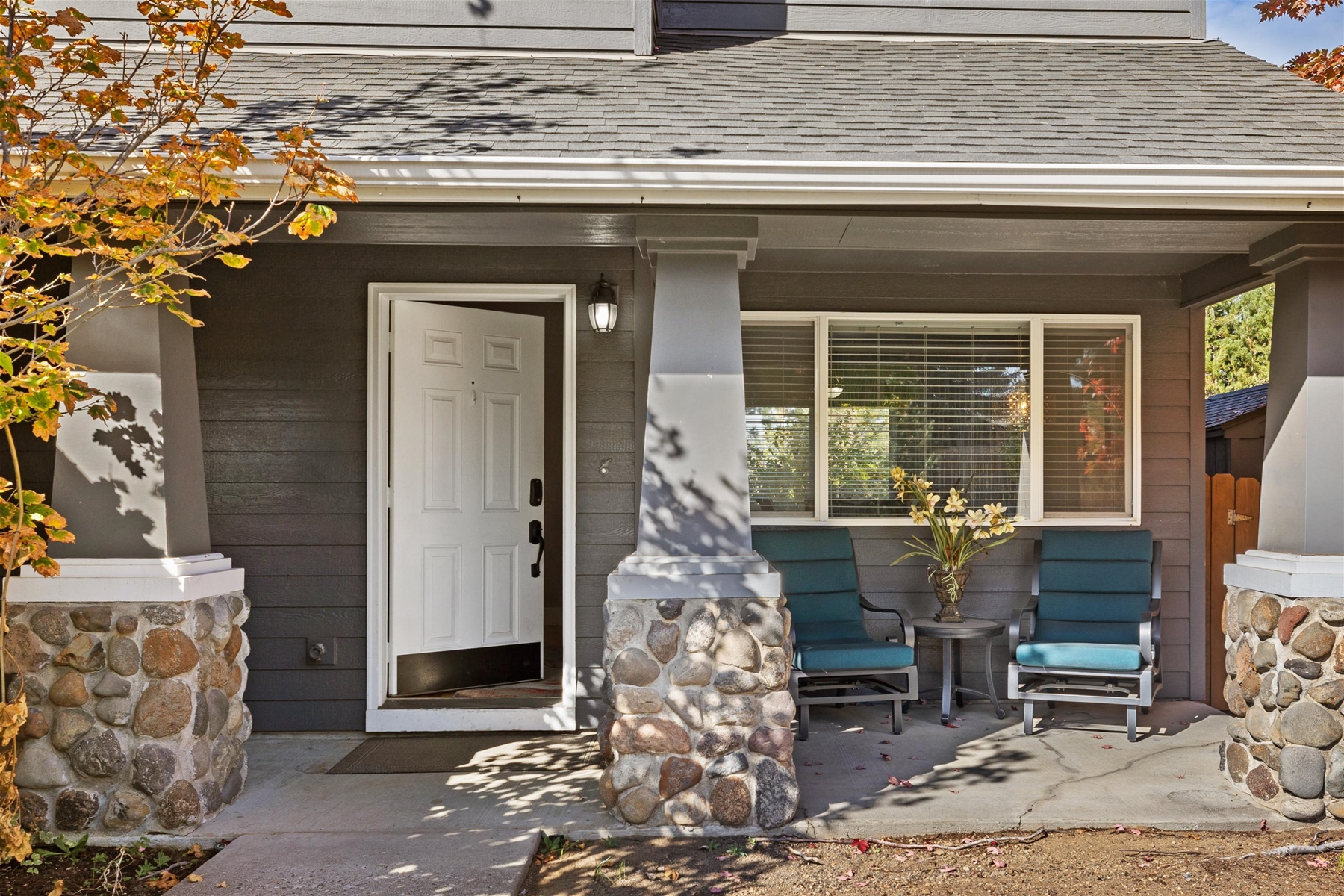 Enjoy your morning coffee from the covered front porch. 