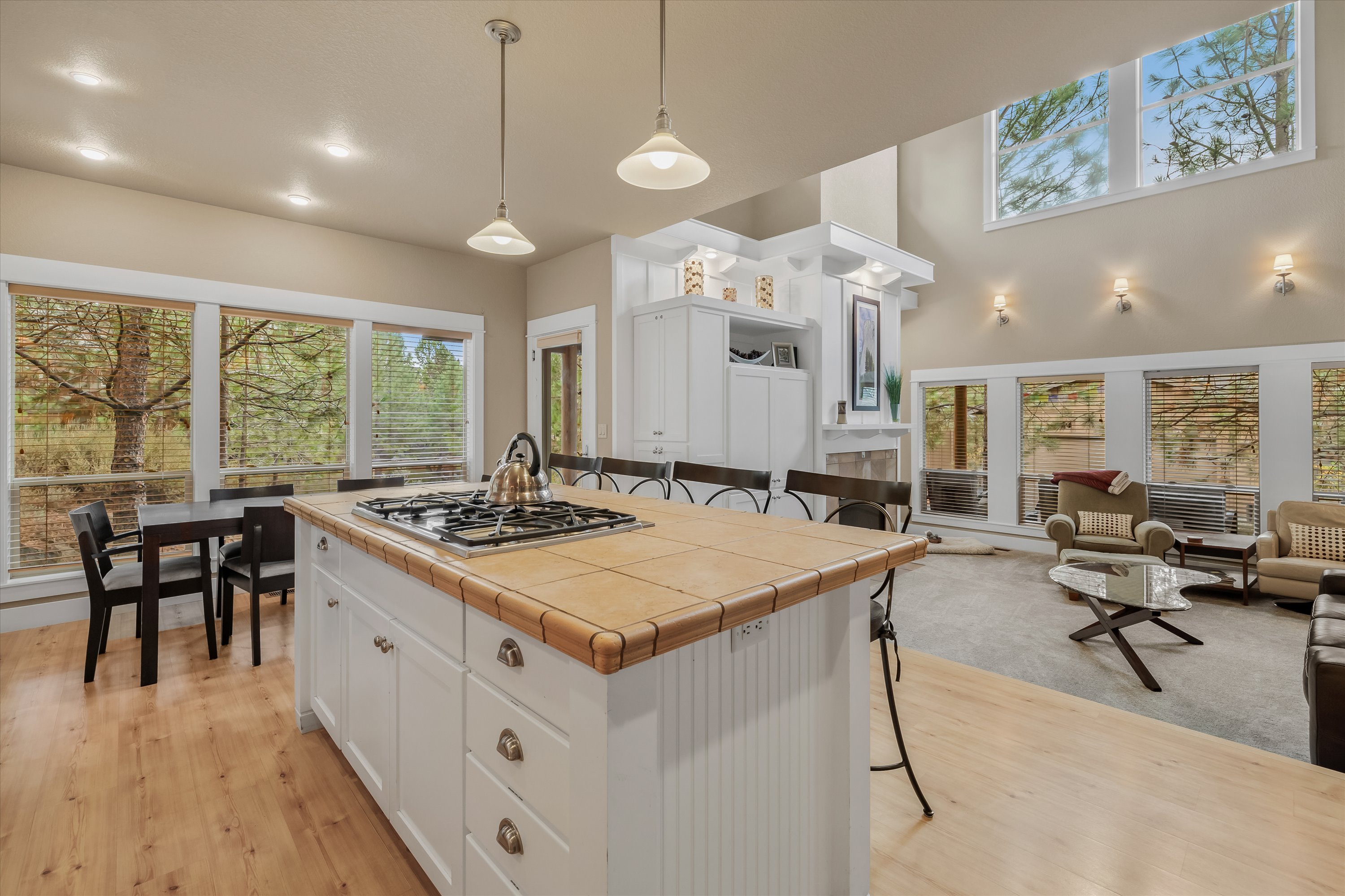 Gourmet kitchen with breakfast bar. 