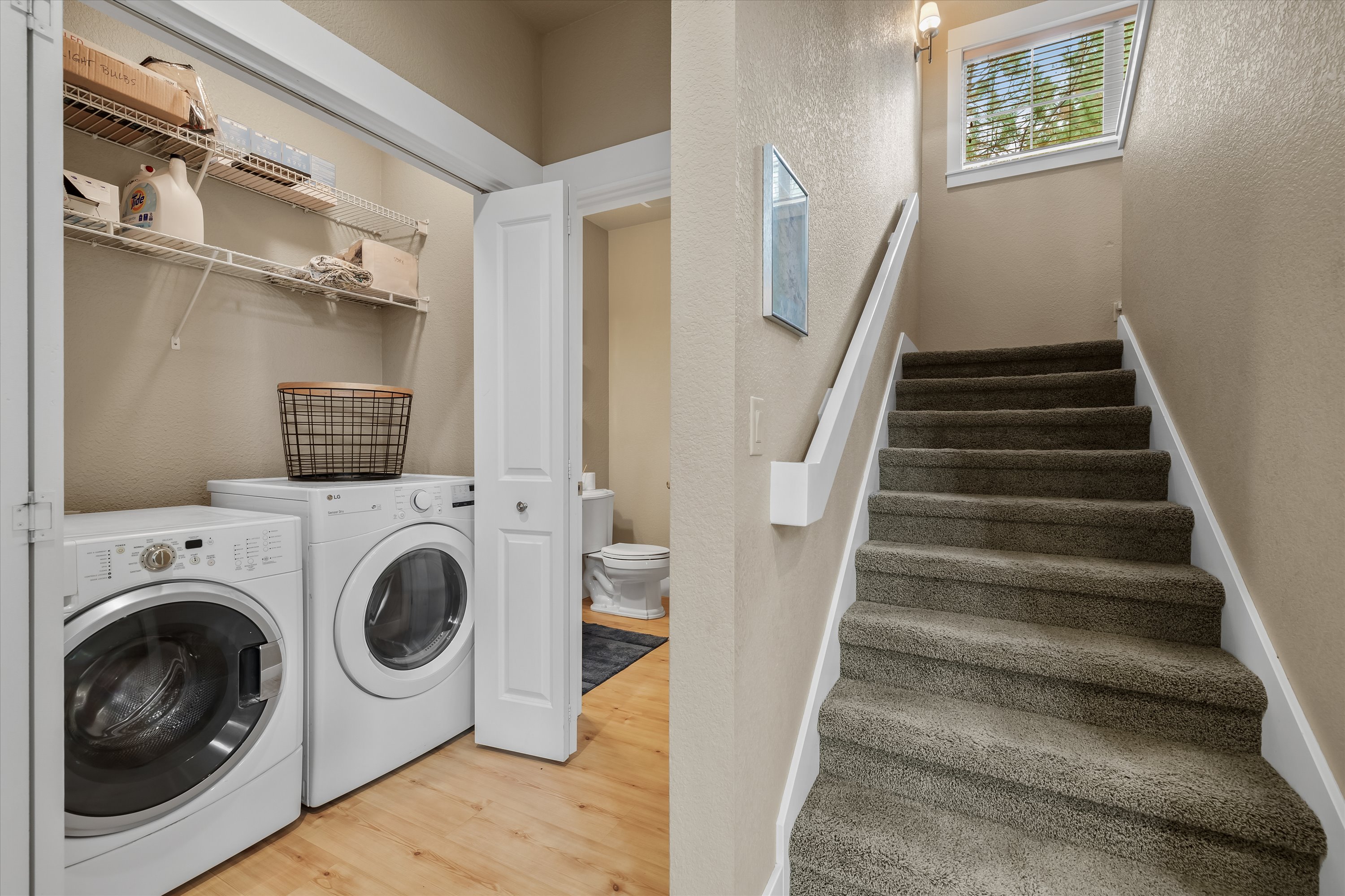 In-home washer and dryer — added convenience. 