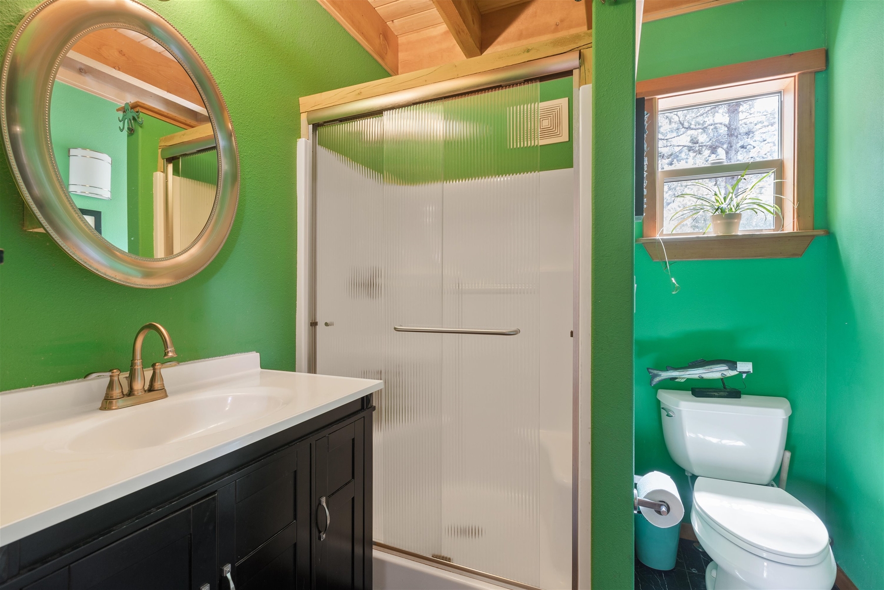 Guest full bathroom with shower. 